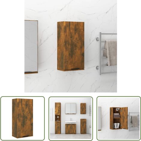 Meuble Salle De Bain Rangement Armoire Murale Salle De Bain HOMCOM En Bambou - 60x20x60 Cm - 2 Portes, étagère Réglable, Rangement WC Ou Cuisine Meuble Rangement Bambou Naturel
