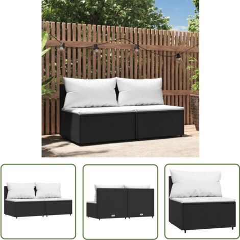 VidaXL Ensemble De Canapés En L 2pcs Avec Coussins Gris Résine Tressée 319658 - Jardin