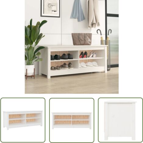 Armoire à chaussures Marron miel 110x38x45,5 Bois pin massif | Leroy Merlin