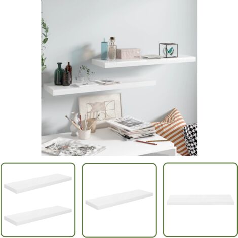 Étagères Flottantes Tribù Sanitec - Lot De 3 Étagères Murales Blanc Pour Salon