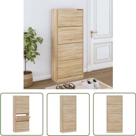 Meuble à chaussure | Armoire à chaussures Corona 99x32x85 cm bois de