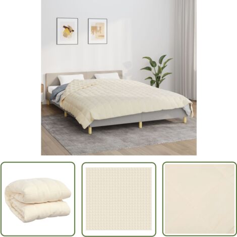 Couverture lestée Crème clair 137x200 cm 6 kg Tissu - Couverture lestée