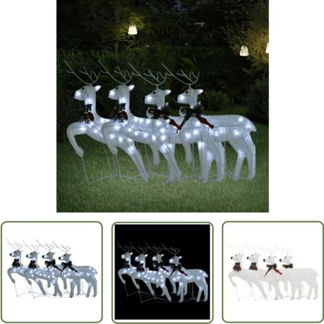 Décor Animé Noël - Père Noël Et Renne Crashés Sur Fenêtre - Autocollant Effet Vitre Brisée - Avec Ventouses - Humoristique - 2