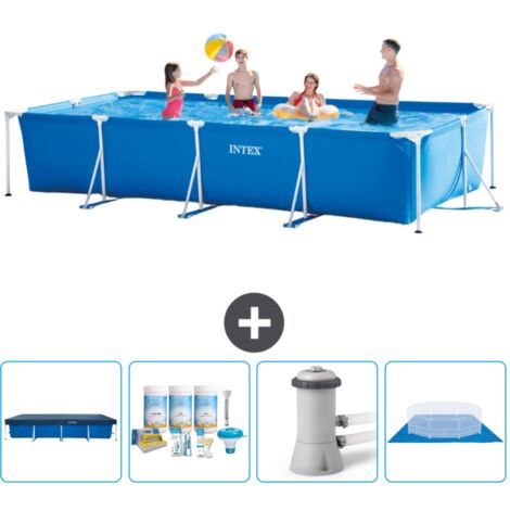 Intex Piscine Tubulaire Rectangulaire - 450x220x84 cm - 5-pièces  SCB1 (1/5)