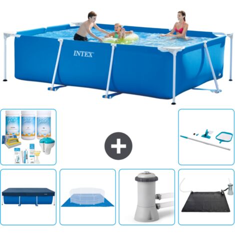 Intex Piscine Tubulaire Rectangulaire - 300x200x75 cm - 7-pièces SCB97