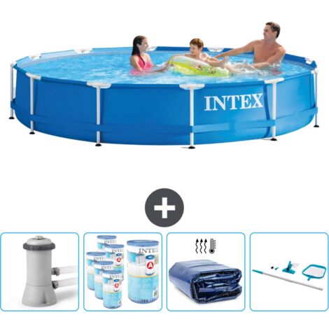 Intex Piscine Tubulaire Ronde - 366x76 cm - 5-pièces  SCB90 (1/4)