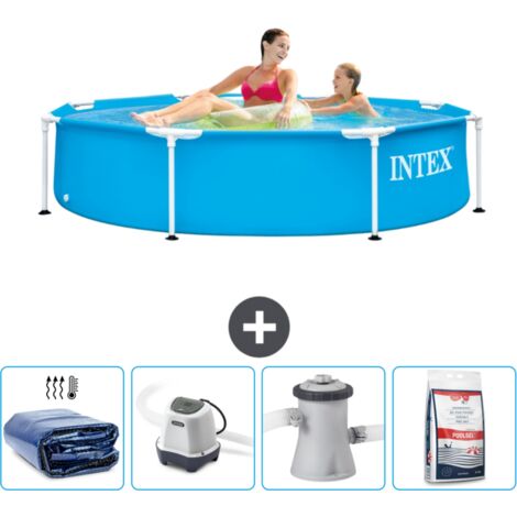 Piscine Intex Cadre Rond - 244 x 51 cm - Bleue - Incluse Accessoire CB54 (1/5)