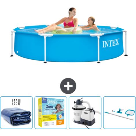 Piscine Intex Cadre Rond - 244 x 51 cm - Bleue - Incluse Accessoire CB72 (1/5)