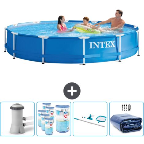 Intex Piscine Tubulaire Ronde - 366x76 cm - 5-pièces  SCB93 (1/4)