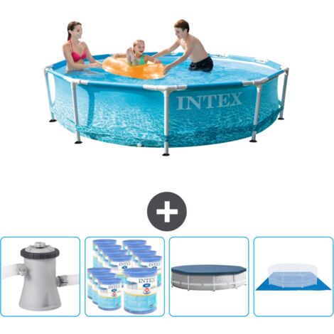 Piscine Intex à cadre rond - 305 x 76 cm - Comprend des Accessoires CB88 (1/4)