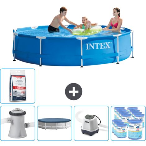 Piscine à cadre rond Intex - 305 x 76 cm - Bleue - Comprend des Accessoires CB55 (1/5)