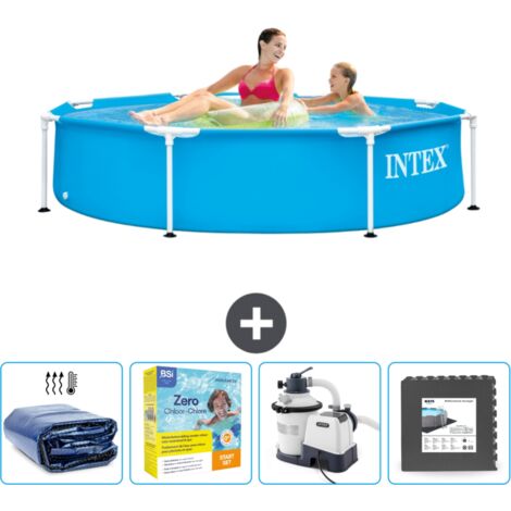 Piscine Intex Cadre Rond - 244 x 51 cm - Bleue - Incluse Accessoire CB68 (1/5)