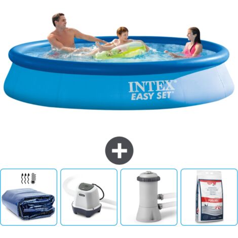 Piscine Gonflable Ronde Easy Set Intex - 366 x 76 cm - Bleue - Incluse Accessoire CB54 (1/5)