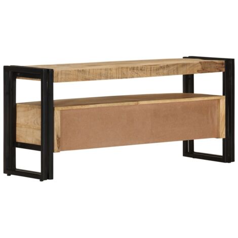 Meuble TV Bois Massif Manguier VidaXL - 100x30x45 Cm - Armoire Basse Salon - Neuf
