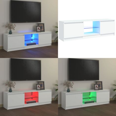 GBLY Meuble TV Avec Lumières LED Sonoma Gris 120x30x35,5 Cm