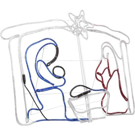 Décoration de la crèche de Noël 240 LED 116x41x87 cm - décoration de crèche de Noël -  décorations de crèche de Noël - Home & Living