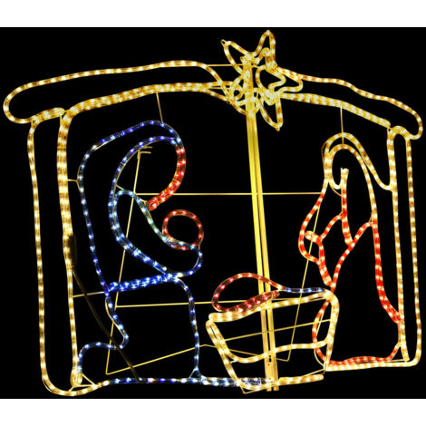 Décoration de la crèche de Noël 240 LED 116x41x87 cm - décoration de crèche de Noël -  décorations de crèche de Noël - Home & Living