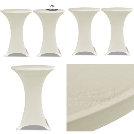 Housse De Table Haute Stretch Anthracite 60 Cm Nappe Mange-Debout