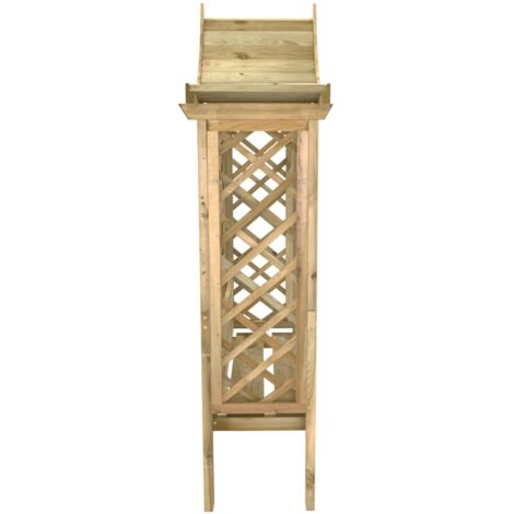 Bois de Pin Imprégné Pergola d'angle avec Banc Pergola de Jardin