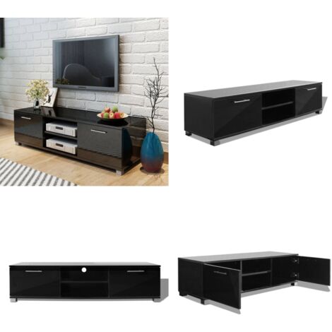 Meuble TV Blanc brillant 120x40,5x35 cm | Leroy Merlin