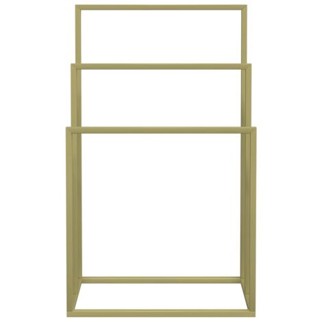 Porte-serviettes sur pied Doré 48x24x79 cm Fer - porte-serviettes -  porte-serviettes - Home & Living