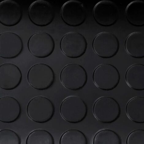 Tapis en caoutchouc antidérapant avec points 2 x 1 m - Tapis Caoutchouc - Tapis Antidérapant - Tapis Noir - Tapis Intérieur - Tapis Extérieur - Home & Living