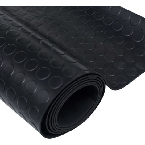 Tapis en caoutchouc antidérapant avec points 2 x 1 m - Tapis Caoutchouc - Tapis Antidérapant - Tapis Noir - Tapis Intérieur - Tapis Extérieur - Home & Living