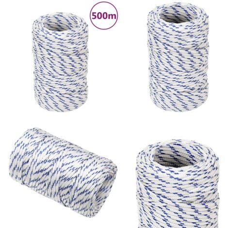 Corde De Bateau Blanche 8 Mm - 25 M En Polypropylène - Pour Amarrage, Marine Et Extérieur