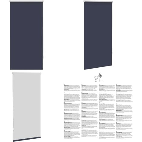 Store Enrouleur Occultant Bleu Marine 120x180 Cm - Blinds 247 - Neuf