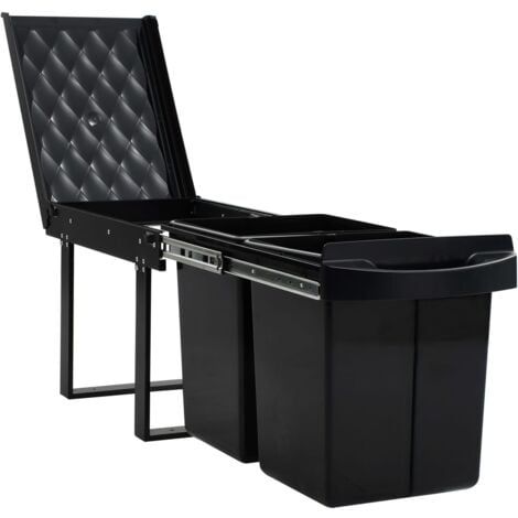 Poubelle amovible de cuisine Fermeture en douceur 48 L - poubelle extractible -  poubelles extractibles - Home & Living