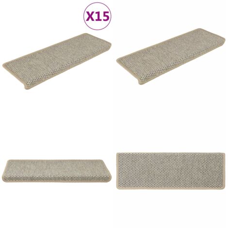 Tapis d'escalier autocollants 15 pcs 65x21x4 cm Anthracite
