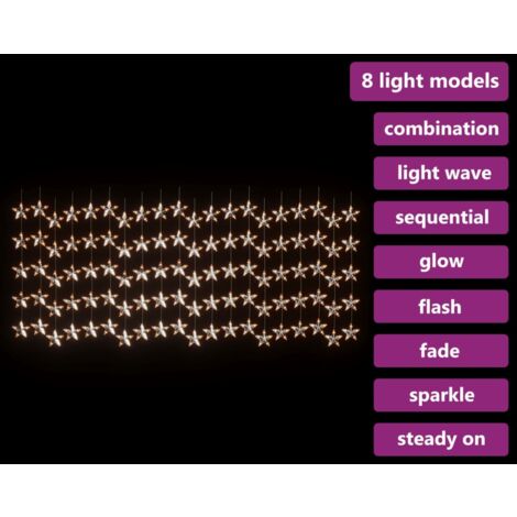 Guirlande lumineuse à étoiles LED 500LED Blanc chaud 8fonctions - guirlande lumineuse -  guirlandes lumineuses - Home & Living