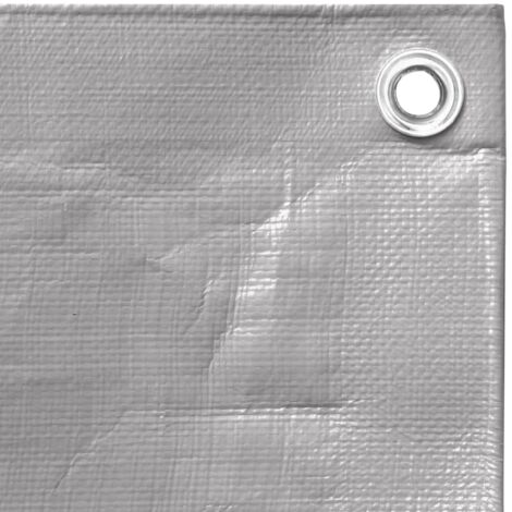 RAINDEWAY Bâche Noire De 3,7 X 4,6 M, Résistante Aux UV De 2,5 Mm, Bâche Multifonction En Polyéthylène Imperméable Avec œillets Métalliques Et Bords Renforcés