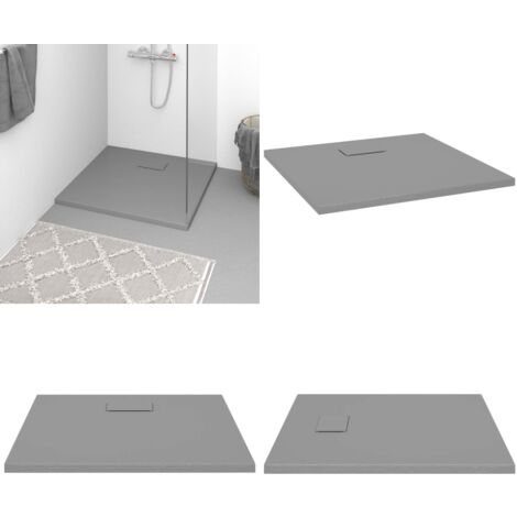 Receveur de douche semi-circulaire Crypto 90x90 H2,5 cm résine effet