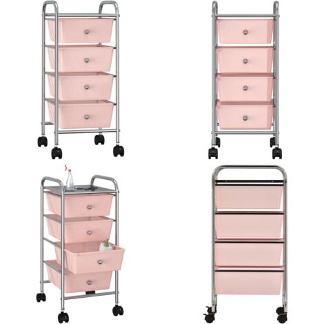 Chariot De Rangement En Plastique À 6 Tiroirs, Étagère Mobile