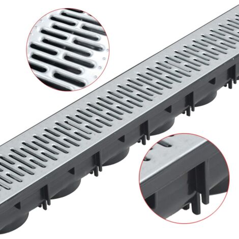 Caniveaux de drainage 6 pcs Acier galvanisé 6 m - caniveau de drainage -  caniveaux de drainage - Home & Living
