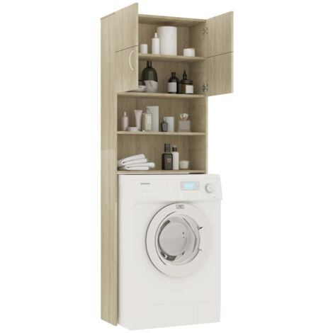 Meuble de machine à laver Chêne Sonoma Bois d'ingénierie - meuble pour machine à laver -  meubles pour machine à laver - Home & Living