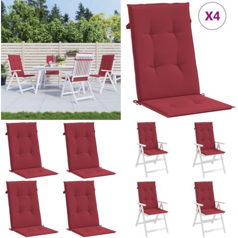 Lot De 2 Coussins De Jardin En Lin 40x40 Cm - Avec Sangles Anti-glisse - Gris, épais 8 Cm - Intérieur/extérieur - 12