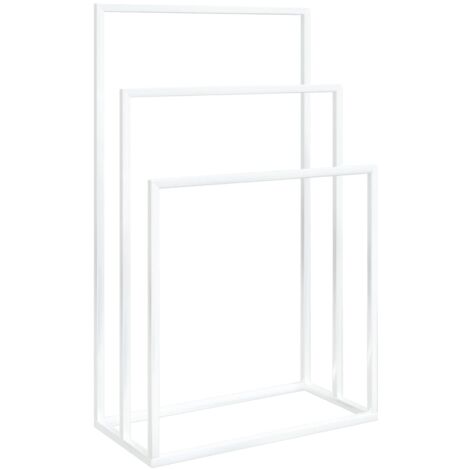 Porte-serviettes sur pied Blanc 48x24x79 cm Fer - porte-serviettes -  porte-serviettes - Home & Living