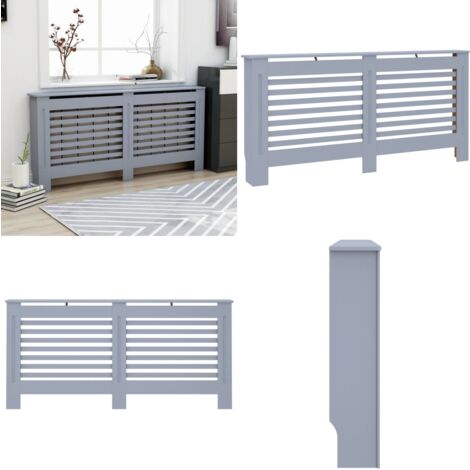 Cache-radiateur anthracite 172x19x81,5 cm MDF - cache-radiateur - cache ...