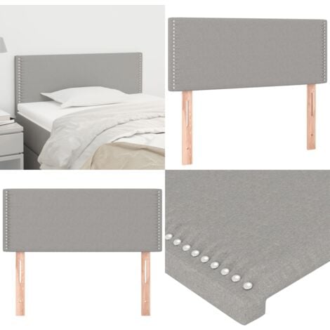 Tête de lit Gris clair 80x5x78/88 cm Tissu - tête de lit - têtes de lit ...