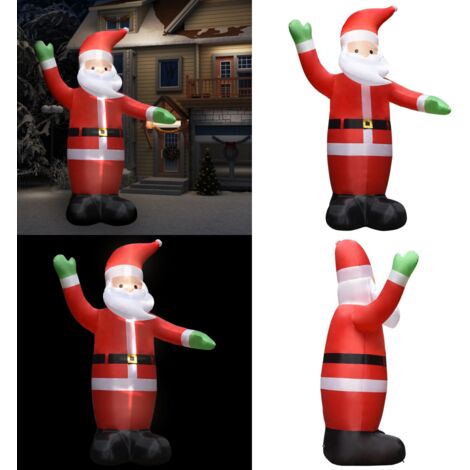 Père Noël gonflable avec LED Décoration de Noël IP44 4,5 m - Décorations De Noël - Père Noël Gonflable - Décoration Extérieure - Lumière Led - Illuminations De Noël - Home & Living