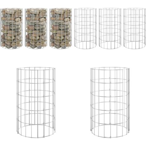 Lits Surélevés Circulaires En Gabion - 3 Paniers En Acier Galvanisé Pour Jardin Ou Terrasse
