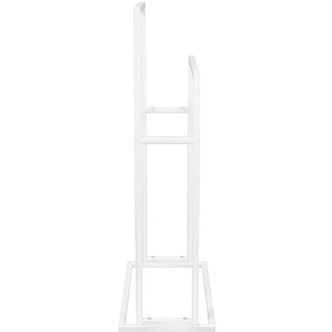 Porte-serviettes sur pied Blanc 48x24x78,5 cm Fer - porte-serviettes -  porte-serviettes - Home & Living