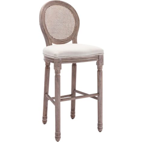 Tabourets de bar lot de 2 blanc lin - Chaises De Bar - Tabourets De Bar - Chaise De Bar - Meubles De Salle À Manger - Mobilier Design - Home & Living