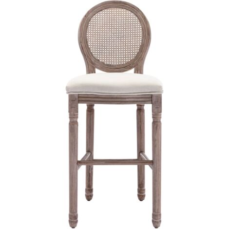 Tabourets de bar lot de 2 blanc lin - Chaises De Bar - Tabourets De Bar - Chaise De Bar - Meubles De Salle À Manger - Mobilier Design - Home & Living