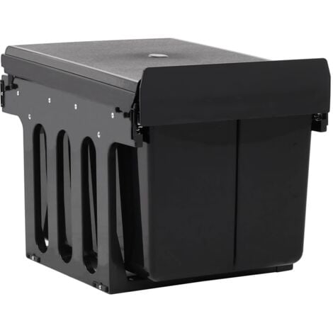 Poubelle amovible de cuisine fermeture en douceur 48 L - poubelle extractible -  poubelles extractibles - Home & Living