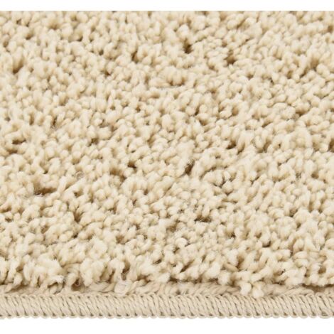 Tapis shaggy antidérapant Crème 140x200 cm - Tapis Shag - Tapis Moelleux - Tapis Salon - Tapis Chambre - Tapis Antidérapant - Home & Living