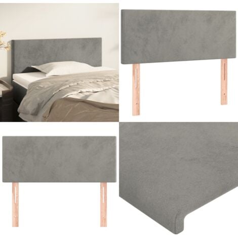 Tête de lit Gris clair 90x5x78/88 cm Velours - tête de lit - têtes de ...