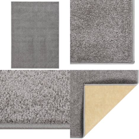 Tapis à poils courts 140x200 cm Gris - Tapis Design - Tapis Salon - Tapis Moderne - Tapis Gris - Tapis Polypropylène - Home & Living